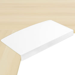 VIVO 17 inch Corner Desk Connector Sleeve Platform for Mounting Under-Desk Keyboard Trays on L-Shaped Workstations  for Home and Office  White  DESK-A