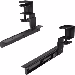 VIVO Height Adjustable Clamp and 12 inch Rail Set for DIY Custom Wooden Keyboard Trays (Tray Not Included)  Under Desk Pull O ...