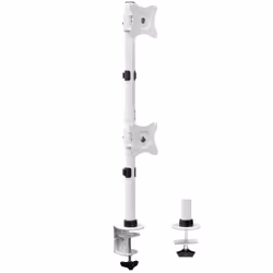 VIVO Dual Monitor Desk Mount Stand with Height Adjustment and VESA Plates for 2 LCD Ultrawide Screens up to 34 inches Stacke ...