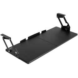 VIVO Large Under Desk 27 x 11 inch Computer Keyboard and Mouse Tray with Swinging Height Adjustment  12 Settings  Platform Drawer for Typing  Black  M