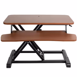 VIVO 26 inch Desk Converter  K Series  Height Adjustable Sit to Stand Riser  Dual Monitor and Laptop Workstation with Keyboar ...
