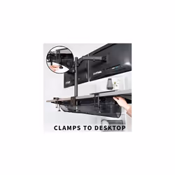 Mesh 91 cm Clamp-on Under Desk Cable Net, Workstation Wire Organizer, Cable Management for Home and Office, Black, DESK-AC36MH