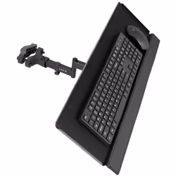 VIVO Universal 26 Inch Keyboard and Mouse Tray Pole Mount  360 Degree Rotation  Neutral Writing Position  Black  Mount-POLEKB