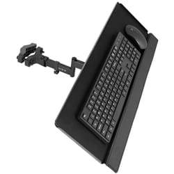 VIVO Universal 26 Inch Keyboard and Mouse Tray Pole Mount  360 Degree Rotation  Neutral Writing Position  Black  Mount-POLEKB