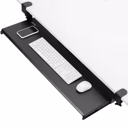 VIVO Extra Long Clamp-on Computer Keyboard and Mouse Under Desk Slider Tray 34 x 11 inch Pull Out Platform Drawer Black MO ...