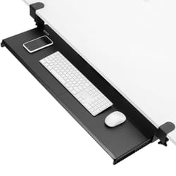 VIVO Extra Long Clamp-on Computer Keyboard and Mouse Under Desk Slider Tray  34 x 11 inch Pull Out Platform Drawer  Black  MOUNT-KB15EB
