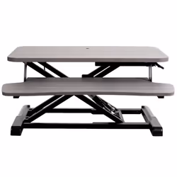 VIVO 26 inch Desk Converter  K Series  Height Adjustable Sit to Stand Riser  Dual Monitor and Laptop Workstation with Keyboar ...