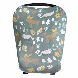 Baby Car Seat Cover Canopy and Nursing Cover MultiUse Stretchy 5 in 1 Gift Atwood  by Copper Pearl