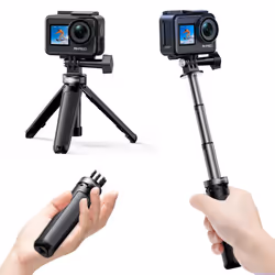 22cm Mini Tripod Selfie Stick Tripod Stand Compatible with AKASO Action Cameras EK7000/EK7000 Pro/Brave 4 Pro/Brave 7 LE/Brav ...