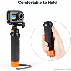 Waterproof Floating Hand Grip Compatible with AKASO Action Cameras EK7000/Brave 4/Brave 7 LE/Brave 7/Gogro Hero12/11/10/ 9/Max/DJI Osmo Action, Handle