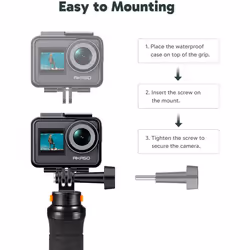 Waterproof Floating Hand Grip Compatible with AKASO Action Cameras EK7000/Brave 4/Brave 7 LE/Brave 7/Gogro Hero12/11/10/ 9/Max/DJI Osmo Action, Handle
