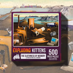 Exploding Kittens 500 Piece Jigsaw Puzzle - Slothness of Memory  Jigsaw Puzzles for Adults  Sloth Puzzle  Art Puzzle