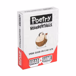Presents Poetry for Neanderthals Grab & Game - Pocket Size Camping Games for Adults, Card Games for Families, Ages 7+, 60 Cards, 200+ Words,