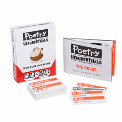 Presents Poetry for Neanderthals Grab & Game - Pocket Size Camping Games for Adults, Card Games for Families, Ages 7+, 60 Cards, 200+ Words,
