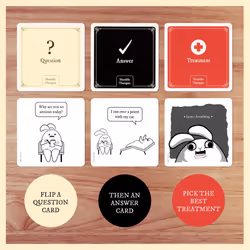 Exploding Kittens Horrible Therapist: Extra Horrible Edition 3-8 Players - Ages 17+ - 15 Minutes to Play - Comic Building Game - Party Game  Family Ga