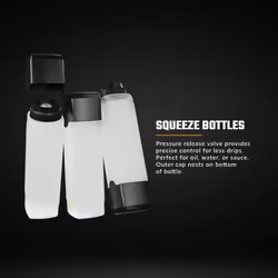 HALO Elite Squeeze Bottle Pack 27 oz  Bring on the flavor with oils and sauces in these griddle squeeze bottles  Pack of 3