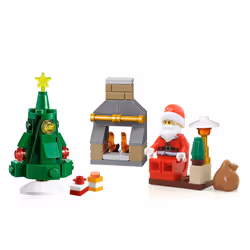 LEGO Holiday Mini Build Set - Living Room with Xmas Tree and Santa Cla