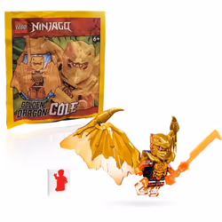 LEGO NINJAGO Crystalized Minifigure - Cole (Golden Dragon) with Wings