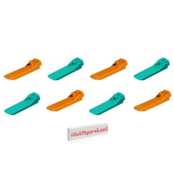 LEGO Classic 630 Building Accessory - Brick and Axel Separator Tool 8 Pack Mixed Color Set (4 Orange and 4 Dark Turquoise)