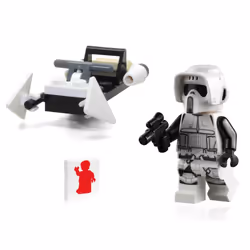 LEGO Star Wars The Mandalorian Minifigure - Imperial Scout Trooper with Blaster and Speeder Bike 75292