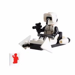 LEGO Star Wars The Mandalorian Minifigure - Imperial Scout Trooper with Blaster and Speeder Bike 75292
