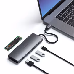Satechi ST-UCHSEM laptop dock/port replicator Wired USB 3.2 Gen 2 (3.1 Gen 2) Type-A Grey - Additional view 4