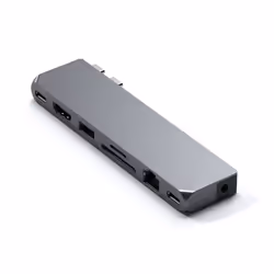 Satechi ST-UCPHMXM, 2 x USB 3.2 Gen 2 (3.1 Gen 2) Type-C, 96 W, 1000 Mbit/s, Grey, MicroSD (TransFlash), SD, 60 Hz