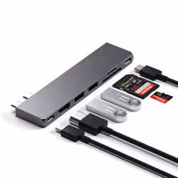 Satechi ST-HUCPHSM laptop dock/port replicator Docking USB 3.2 Gen 2 (3.1 Gen 2) Type-C Grey - Additional view 4