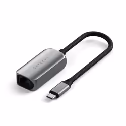 Satechi ST-AE25M, USB Type-C, RJ-45, Male, RJ-45, Silver, Laptop