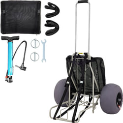 VEVOR Beach Cart Beach Wagon for Sand TPU Balloon Wheels - 14 x 14.7 in