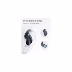 SHOKZ OpenFit Air Open-Ear Headphones, True Wireless Bluetooth Earphones with Mic, Fast Charging, 28h Playtime, IP54 Waterproof for Workout - Black