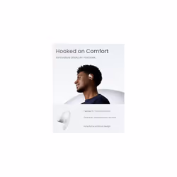 SHOKZ OpenFit Air Open-Ear Headphones, True Wireless Bluetooth Earphones with Mic, Fast Charging, 28h Playtime, IP54 Waterproof for Workout - White