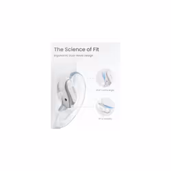 SHOKZ OpenFit Air Open-Ear Headphones, True Wireless Bluetooth Earphones with Mic, Fast Charging, 28h Playtime, IP54 Waterproof for Workout - White