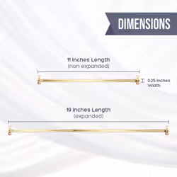 Amazing Drapery Hardware Swivel Sash Curtain Rods with Brass Finish  Set of 2 (Hardware Included) - Adjustable Length 11-19 Inches  Easy to