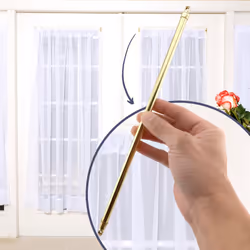 Amazing Drapery Hardware Swivel Sash Curtain Rods with Brass Finish  Set of 2 (Hardware Included) - Adjustable Length 11-19 Inches  Easy to
