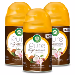 Air Wick Freshmatic Automatic Spray Air Freshener Refill Paradise Retreat Scent 5.89 Oz (Pack of 3)