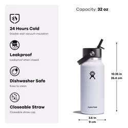 Hydro Flask Wide Flex Straw Cap Trillium 32 Oz