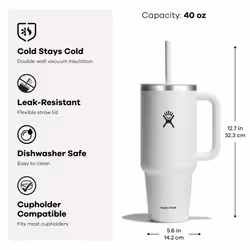 Hydro Flask All Around Travel Tumbler Black 40 Oz
