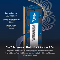 OWC 32GB (2X16GB) DDR4 RAM Compatible with Synology DiskStation DS723+ and DS923+ NAS System 2666MHz PC4-21300 CL19 ECC Unbuffered SODIMM 2Rx8 1.2V Me