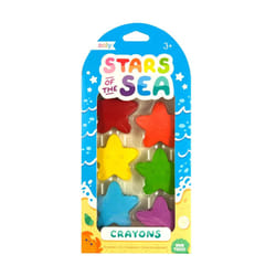 Ooly Stars of the Sea Star Shaped Chunky Crayons for Toddlers and Little Hands [Set of 6]  Non-Toxic Star Shaped Crayons are Easy to Hold Crayons for