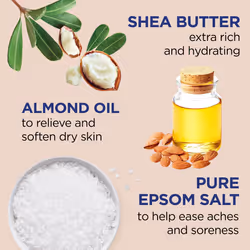 Dr Teal's Pure Epsom Salt  Shea Butter & Almond  3 lbs (Pack of 4) (Packaging May Vary)