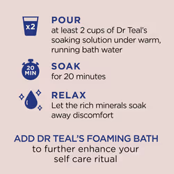 Dr Teal's Epsom Salt Magnesium Soak  Nourish & Protect with Coconut Oil  3 lbs (Pack of 4)