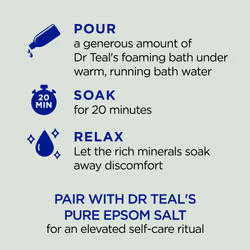 Dr Teal's Foaming Bath with Pure Epsom Salt  Relax & Relief with Eucalyptus & Spearmint  34 fl oz (Pack of 2)