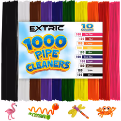 Pipe Cleaners- 1000 Pc. Pipe Cleaner 10 Assorted Colors Chenille Stems  Pipe Cleaners Craft  Fuzzy Sticks Great Craft Supplie ...