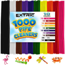 Pipe Cleaners- 1000 Pc. Pipe Cleaner 10 Assorted Colors Chenille Stems  Pipe Cleaners Craft  Fuzzy Sticks Great Craft Supplies DIY Art & Craft Project
