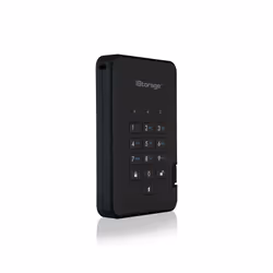 iStorage diskAshur2 256-bit 8TB USB 3.2 secure encrypted solid-state drive - Black IS-DA2-256-SSD-8000-B