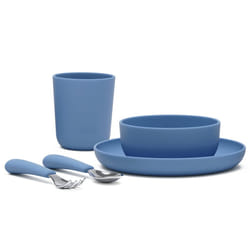 Lalo Big Bites Kids Dinnerware Starter Set  Dishwasher Safe  BPA Free  Kids Tableware Set  Includes Stackable Bowl  Plate  Ute