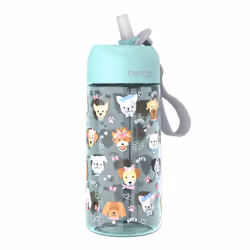 Bentgo Kids Water Bottle - New & Improved 2023 Leak-Proof  BPA-Free 15 oz. Cup for Toddlers & Children - Flip-Up Safe-Sip Str ...
