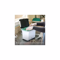 Full Circle Fresh Air Odor-Free Kitchen Compost Bin, Black and White