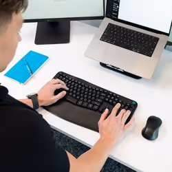 JLab Flow Mouse & Bundle keyboard Mouse included Universal RF Wireless + Bluetooth Black